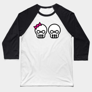 Skulls for Him and Her Baseball T-Shirt